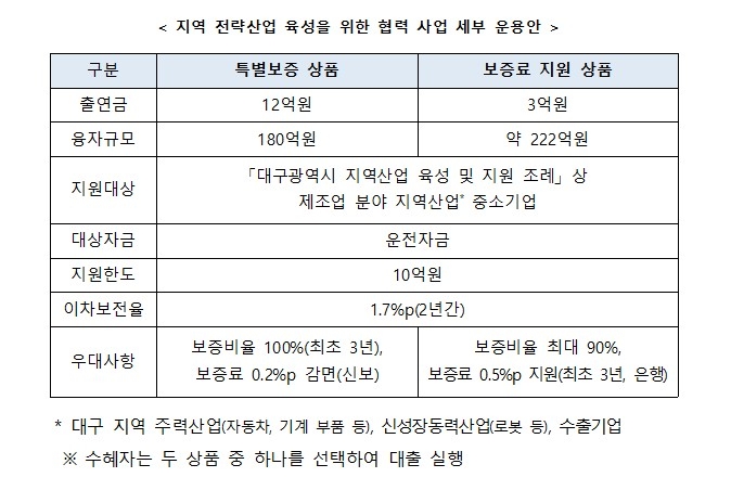 세부 운용안
[대구시 제공. 재판매 및 DB금지]