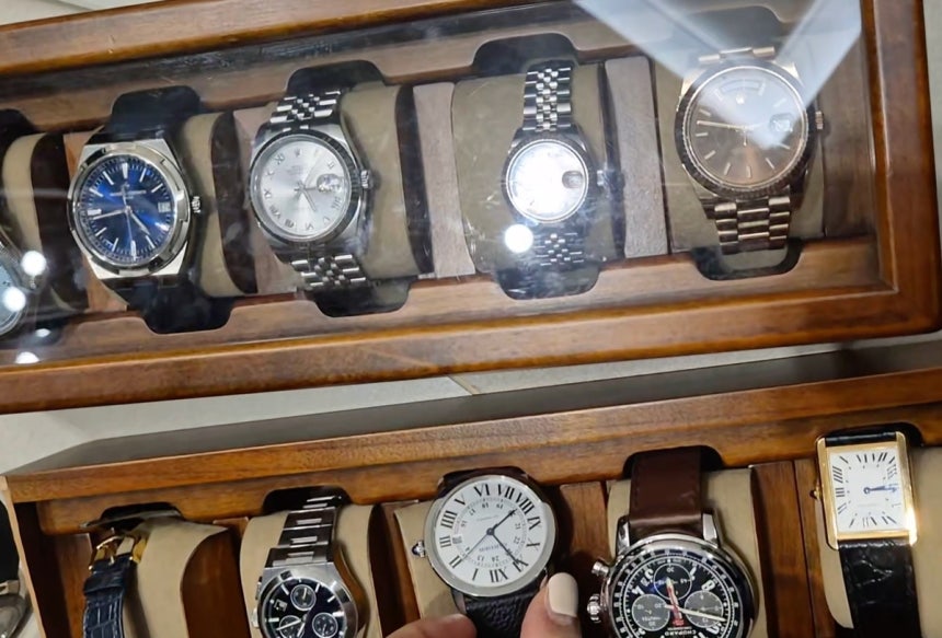 1억원 상당 롤렉스 등 고가 시계 (세종=연합뉴스) 이대희 기자 = 체납자 F씨의 자택에서 발견된 고가의 시계들. [국세청 제공. DB 및 재판매 금지]