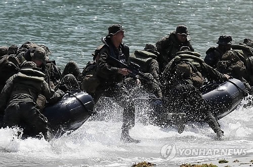 미 31해병원정대 훈련 모습 [EPA=연합뉴스 자료사진.재판매 및 DB 금지]