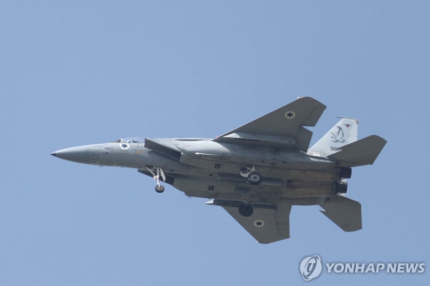 이스라엘군 F-15 전투기 [EPA 연합뉴스 자료사진 재판매 및 DB 금지]