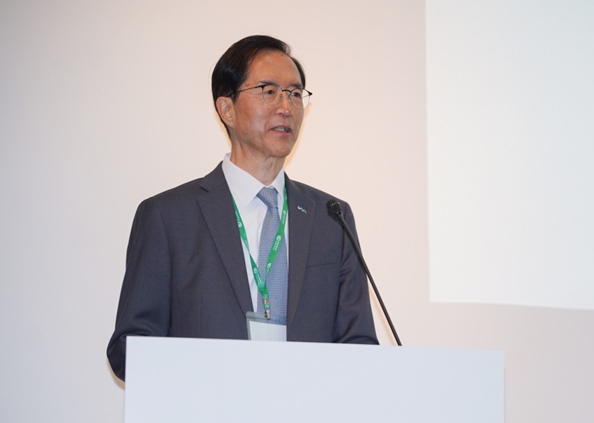 기조연설하는 이윤영 코이카 사업전략·지역사업Ⅰ본부 이사 [코이카 제공]