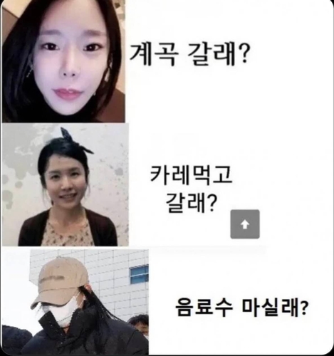 신상공개된 여성 흉악 범죄자들을 이용해 만든 '밈'의 예시
[온라인 커뮤니티 캡처. 재판매 및 DB 금지]
