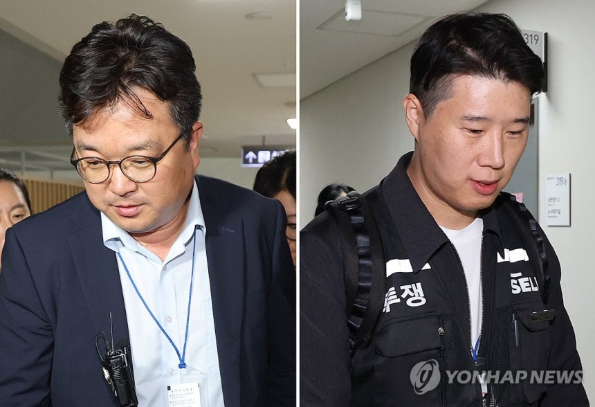 삼성전자 노사, 사후조정 결렬 (세종=연합뉴스) 김주성 기자 = 삼성전자 대표교섭위원인 김형로 부사장(왼쪽 사진)과 최승호 초기업노조 삼성전자지부 위원장(오른쪽 사진)이 13일 새벽 세종시 정부세종청사 중앙노동위원회