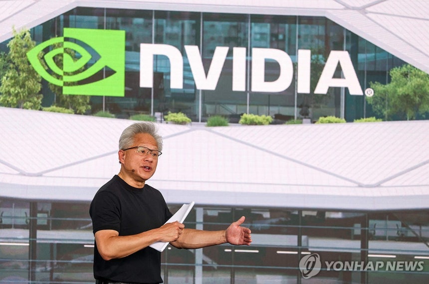 대만 본부 기공식에 참석한 젠슨 황 엔비디아 CEO [AFP=연합뉴스.재판매 및 DB 금지]