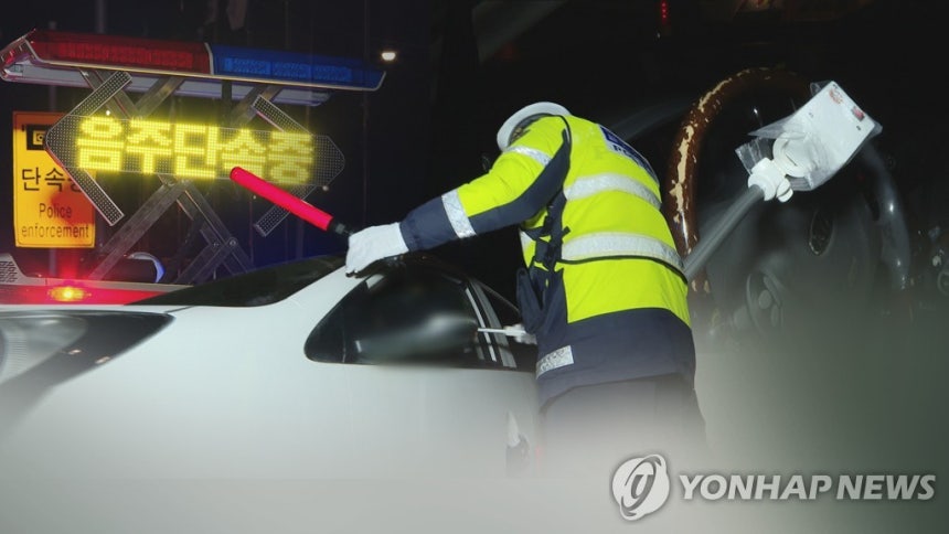 음주운전 단속(CG) [연합뉴스TV 제공]