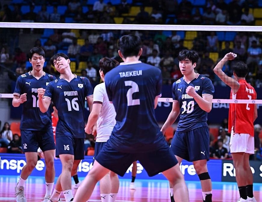 <b>남자배구</b>, AVC 네이션스컵 결승서 인도네시아에 0-3 완패