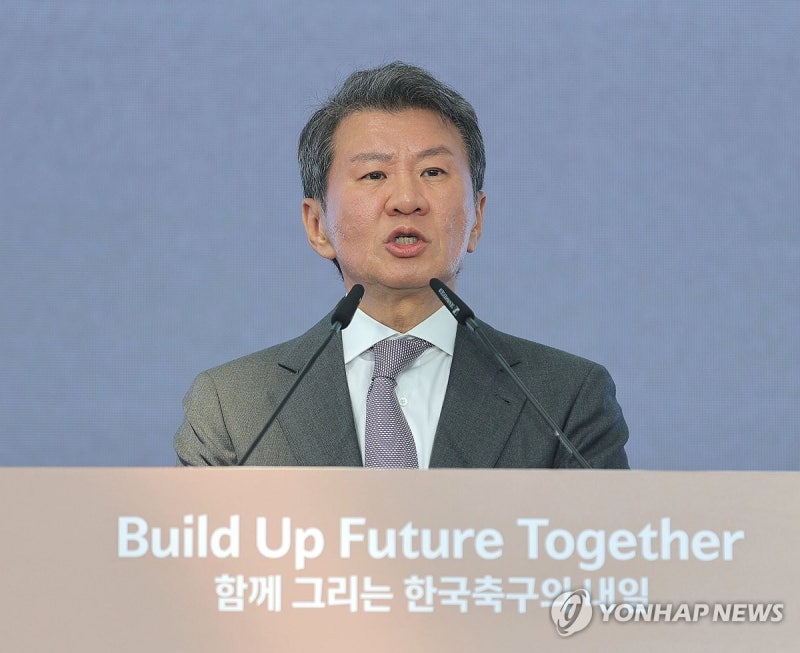 <b>정몽규</b> 축구협회장 <b>사임</b>서 제출…"모든 과오 오롯이 내 책임"(종합)