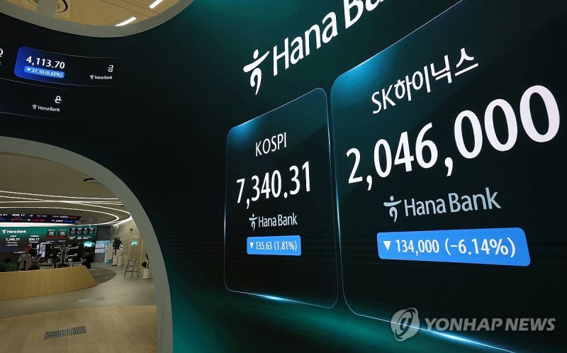 '<b>삼전닉스</b> 출렁'에 코스피 5%대 <b>급락</b>…'7천피' 위협받기도