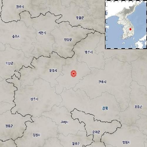 기상청 "경북 <b>예천</b> 북쪽서 규모 2.6 <b>지진</b> 발생"…유감 신고 2건(종합)