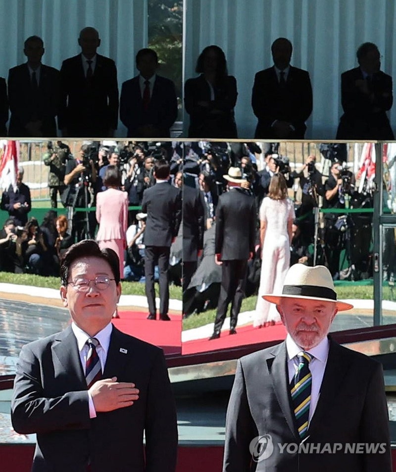<b>이재명</b> 대통령 <b>브라질 국빈 방문</b> 환영식