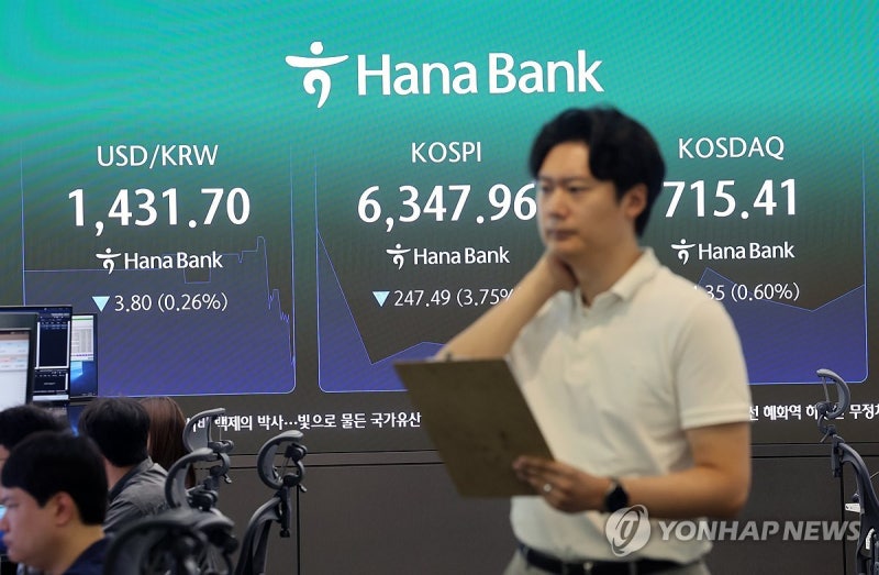 역대급 폭등했던 코스피, 4~5%대 급락…삼전닉스 8%대↓(종합)
