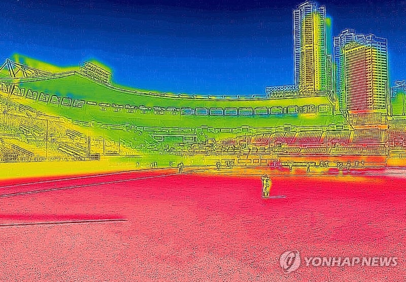 열화상카메라로 바라본 야구 경기는?