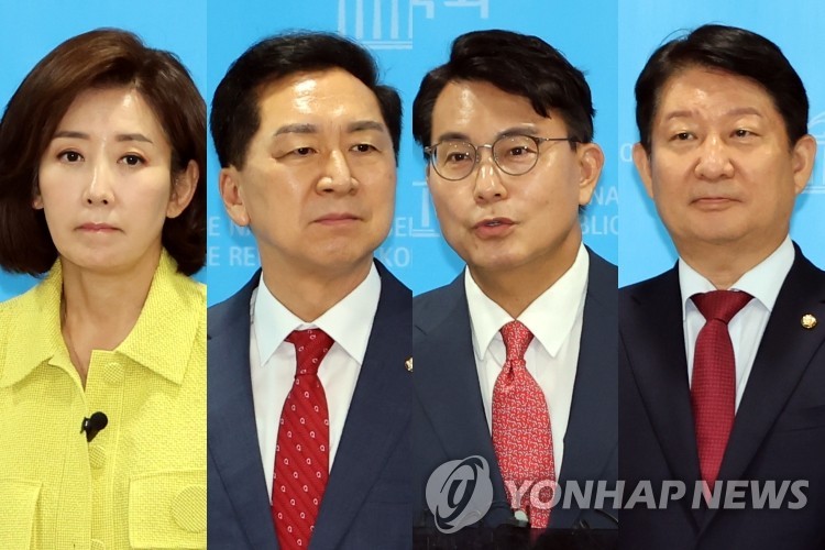 국민의힘 나경원(왼쪽부터)·김기현·윤상현·권영진 의원 [연합뉴스 자료사진]