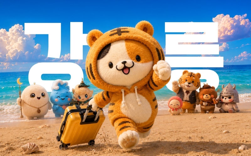 호랑이 옷 입은 귀여운 고양이? 강릉 관광 마스코트 '하슬랑' 등장!