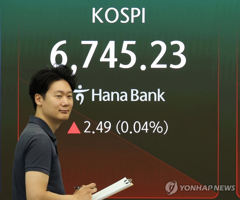 하락 개장 후 <b>상승 전환</b>한 <b>코스피</b>