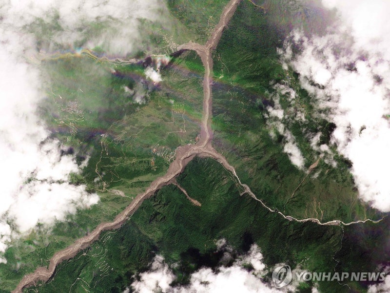 대홍수 발생한 네팔 지역 항공사진
[AFP=연합뉴스. 재판매 및 DB 금지]