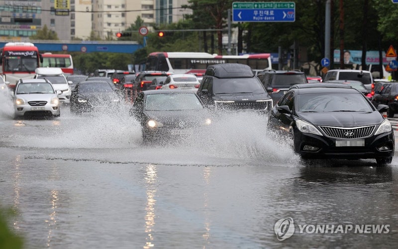 '하루 최대 203' <b>폭우</b>에 전남광주 곳곳 '물바다'(종합)
