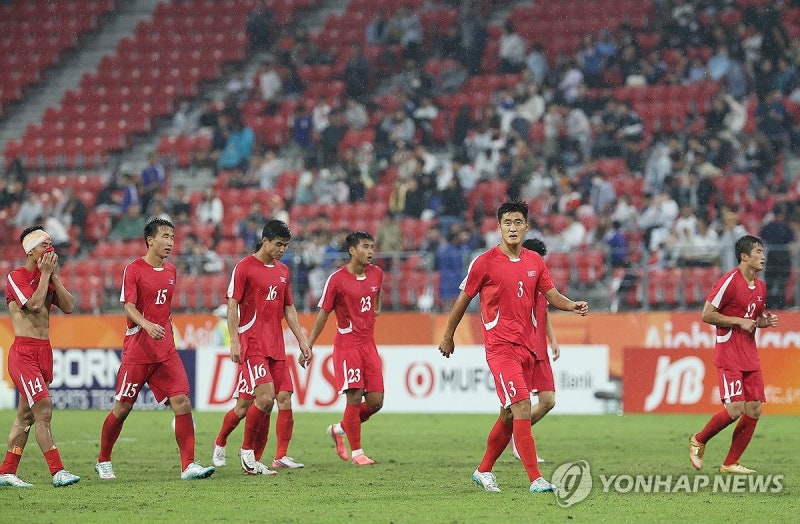 8강에서 패배한 <b>북한</b>