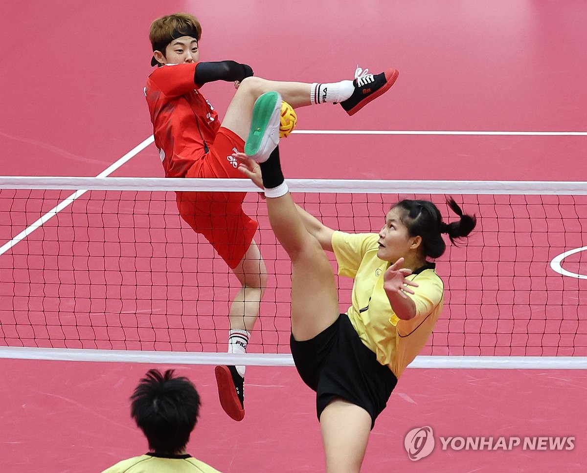 아시안게임 <b>세팍타크로</b> 여자 더블 준결승