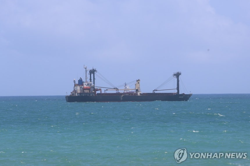소말리아 모가디슈 항구에 정박해 있는 화물선 [AP=연합뉴스 자료사진.재판매 및 DB 금지]