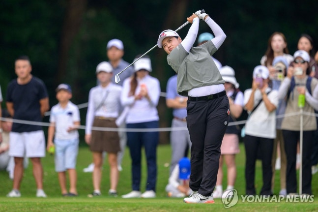 최혜진의 아이언샷[AFP=연합뉴스. 재판매 및 DB 금지]