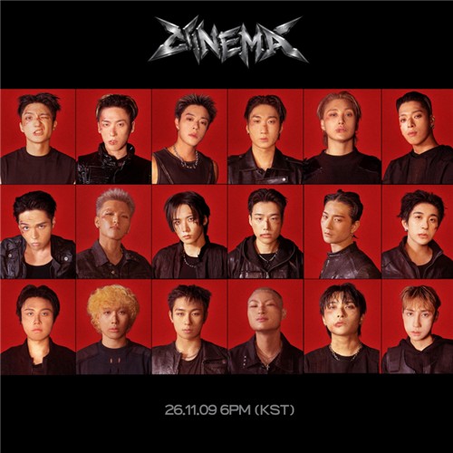 WeDemBoyzのメンバー写真と、11月9日午後6時発売のシングル「CINEMA」の告知