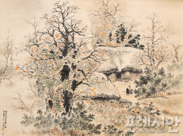 ▲곽남배 '모정' 1970년.종이에 수묵담채 119x159cm.ⓒ전남도립미술관