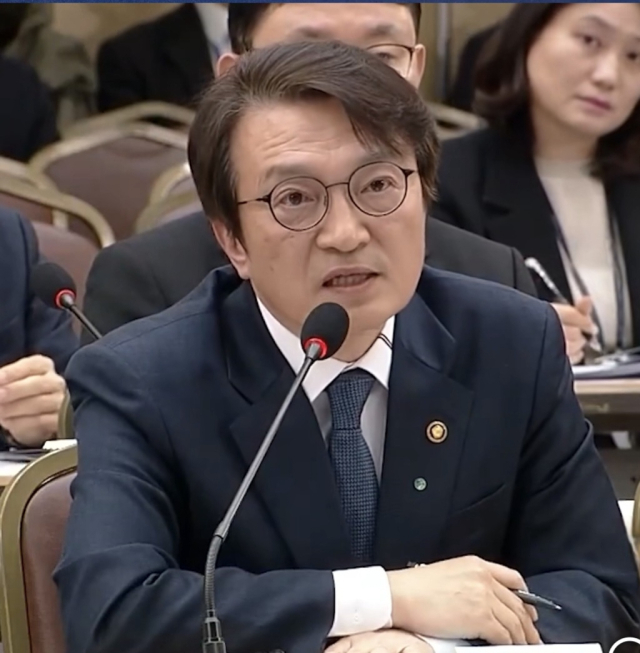 ▲ 김의겸 새만금개발청장이 12일 세종시 정부세종컨벤션센터에서 열린 업무보고에서 발언하고 있다.ⓒ프레시안