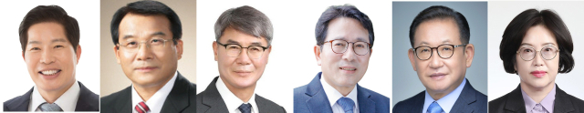 ▲고흥군수 후보군.왼쪽부터 공영민 군수,김학영 전 청와대 사정행정관,류제동 고흥군의장,박준희 전 고흥군 기획실장,신순식 전 국무조정실 경제행정조정관,안정민 전 고흥군체육회장 ⓒ프레시안