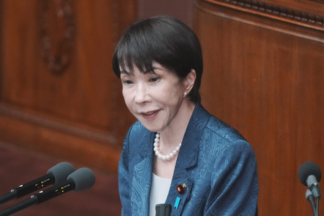 ▲다카이치 사나에 일본 총리가 26일 중의원에서 발언하고 있다.ⓒAFP=연합뉴스