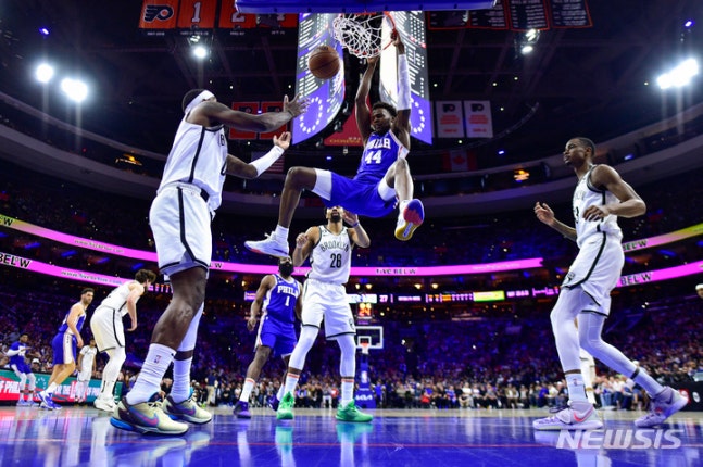 NBA费城击败布鲁克林2比96篮网队 首轮PO两连胜