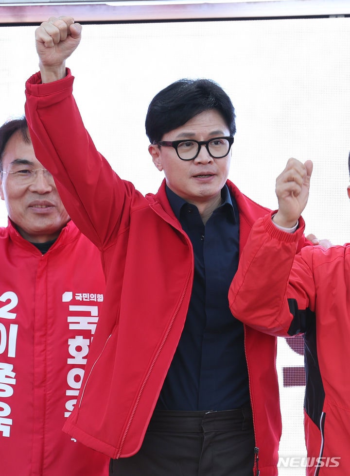 창원 <b>진해</b> 지원 유세 나선 <b>한동훈 위원장</b>