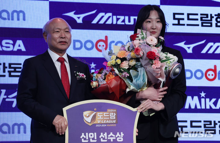 <b>신인</b>선수상 수상한 <b>김세빈</b>