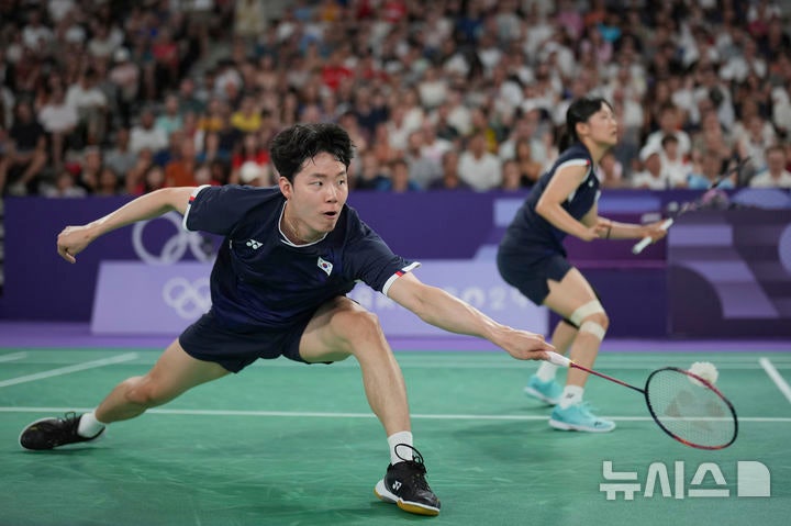 배드민턴 <b>서승재</b>-<b>채유정</b>, 홍콩에 2-0 압승…준결승 진출[파리 2024]