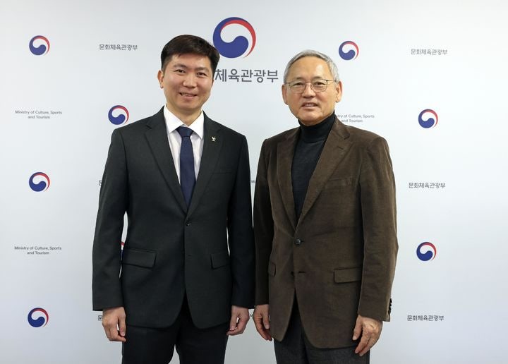 유인촌 장관, <b>유승민</b> 신임 대한<b>체육회장 당선</b>인 면담