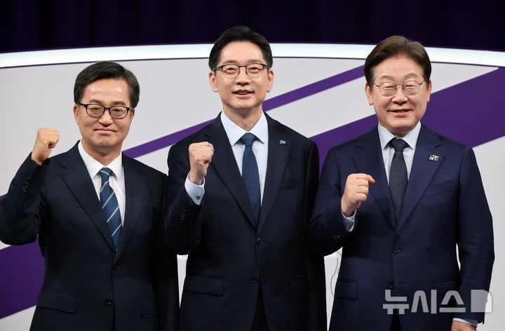 <b>이재명</b>, 금투협 찾아 <b>자본시장</b> 간담회…김경수 '복지' 김동연 '여성' 행...