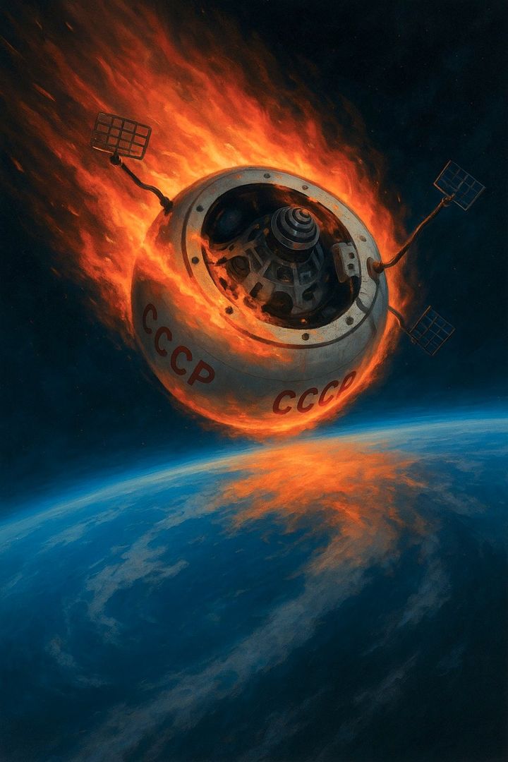 [서울=뉴시스] 1972년 소련에서 발사됐지만 목적지에 도달하지 못 하고 50년 넘게 궤도를 떠돌던 금성 대기 착륙 탐사선 '코스모스 482'가 이번 주에 지구로 추락할 예정이다.(사진=@AlviroIskandar