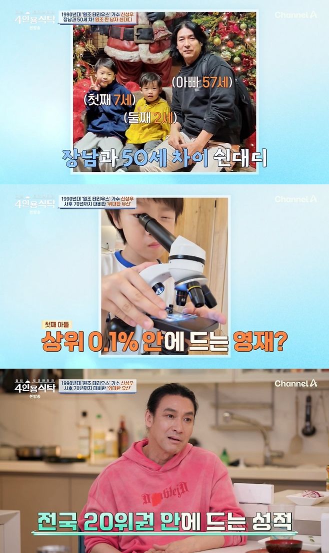 <b>신성우</b>, 쉰살에 안은 <b>영재</b><b>아들</b> 자랑 "상위 0.1%"