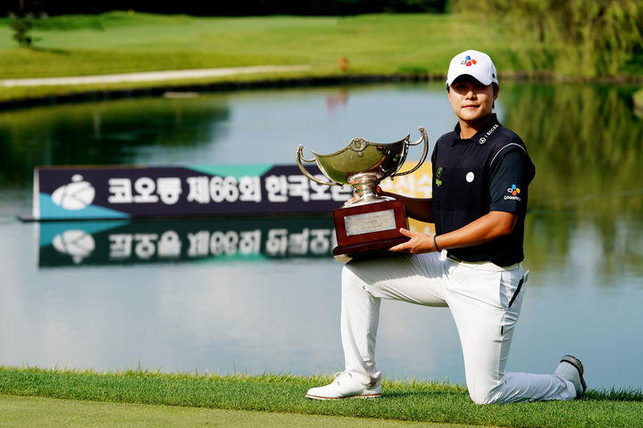 <b>한국오픈</b> '디펜딩 챔피언' <b>김민규</b>, 손목 부상으로 2R 도중 기권