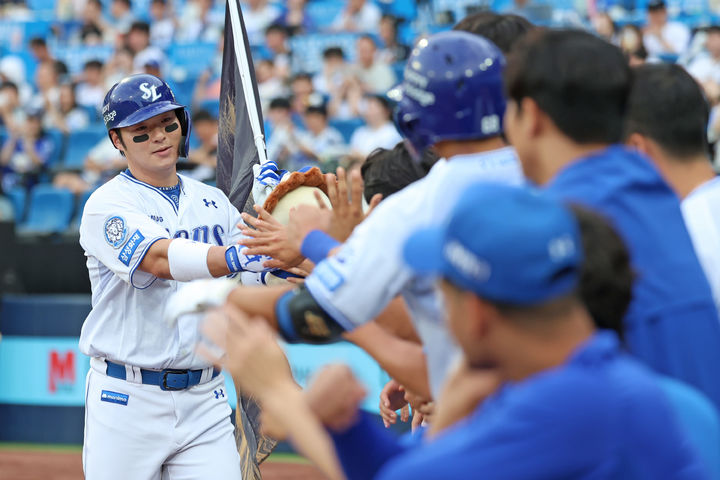 삼성 <b>박병호</b>, 한화 와이스 상대로 솔로포…<b>4경기 연속 홈런</b> 달성