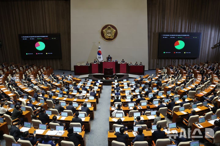 '尹 거부권' <b>양곡관리법</b>·농안법, <b>국회</b> 본회의 <b>통과</b>