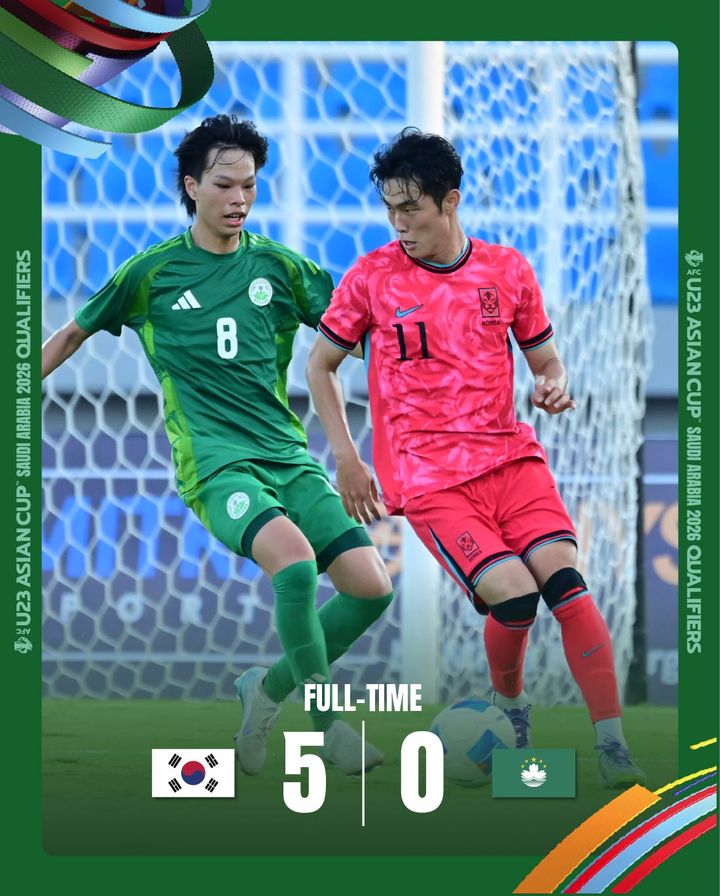 <b>이민성호</b>, U-23 <b>아시안컵 예선</b> 첫 경기서 마카오 5-0 대파
