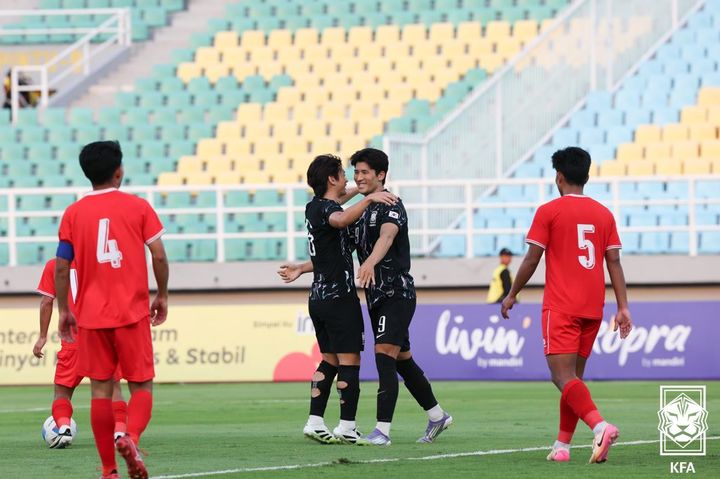 '이민성호' 한국, <b>U-23 아시안컵</b>서 '하혁준호' 라오스 7-0 대파