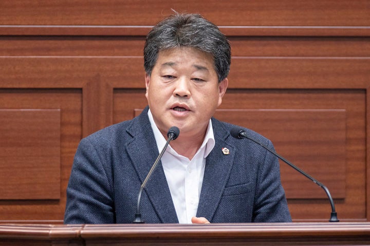 '건진법사 <b>청탁</b> 의혹' <b>박창욱 경북도의원</b> 구속 심사 출석