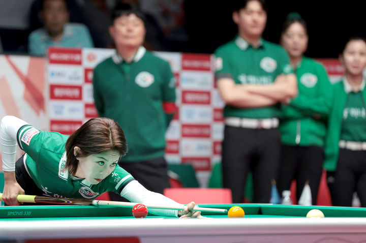 '<b>김가영</b> 2승' <b>하나카드</b>, <b>2연승</b>…팀 리그 3R 단독 선두