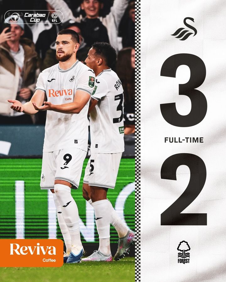 '<b>엄지성</b> 도움' <b>스완지</b>, 리그컵서 EPL <b>노팅엄</b>에 3-2 극장승