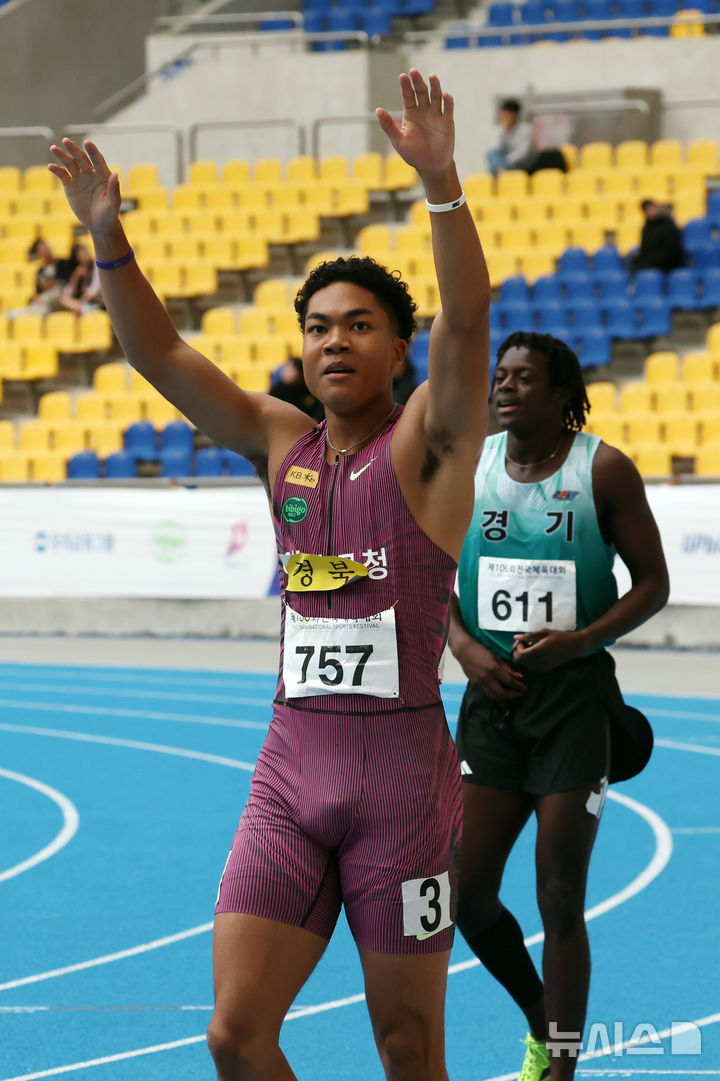나마디 조엘진·이은빈, 전국체전 육상 남녀 100m 우승(종합)