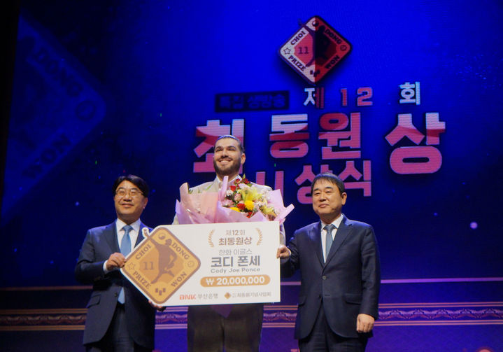 제12회 <b>최동원상</b>, 한화이글스 <b>폰세</b>