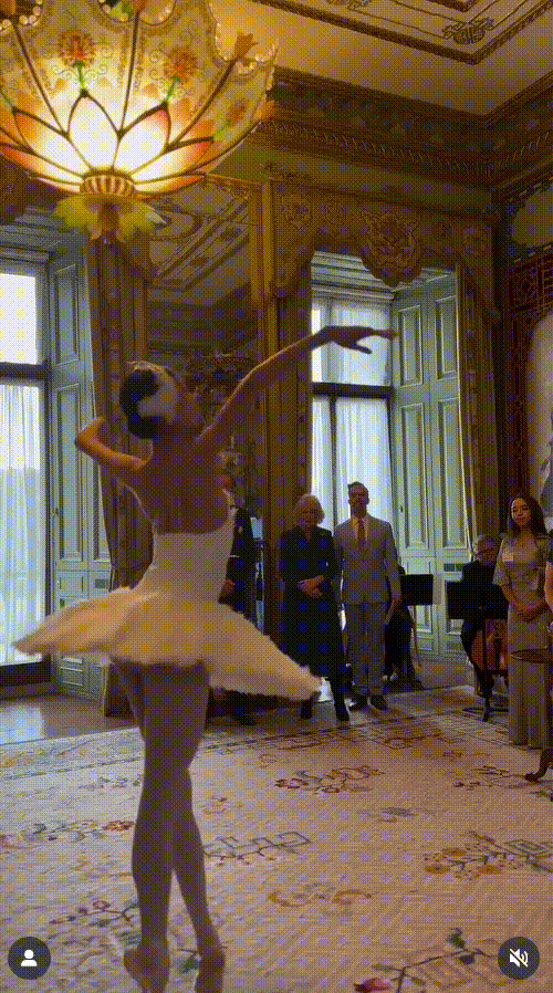 [뉴시스]영국 런던 버킹엄궁에서 발레를 하는 수석 무용수 이상은. (영상 = 인스타그램 갈무리) *재판매 및 DB 금지