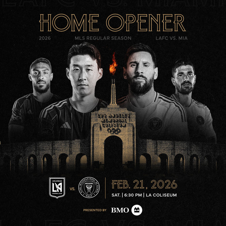 LAFC <b>손흥민</b> vs 마이애미 메시…2026시즌 MLS 개막전서 격돌